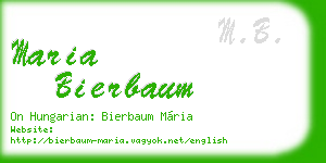 maria bierbaum business card